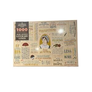 NEW Unemployed Philosophers Guild JANE AUSTEN Literary Lines 1000 Piece Puzzle